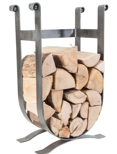 Low-Log-Cradle-U-shaped-log-H:710mm-W:405mm-produced-by-dean-forge-