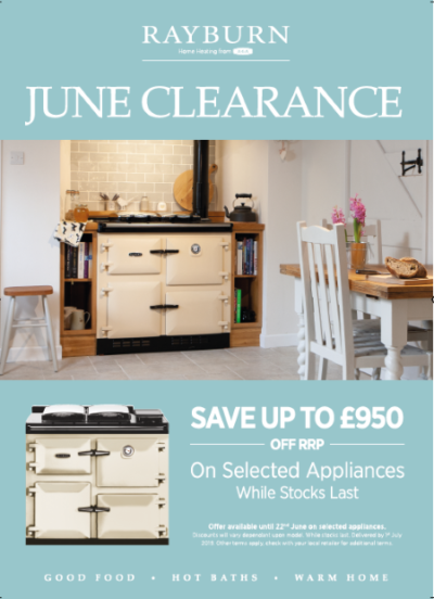 Rayburn offer - June Clearance - save up to £950 off RRP