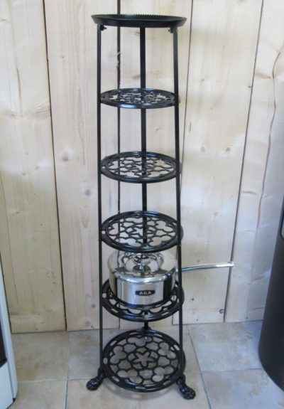 Victorian style 6 tier black-painted-iron-pot-stand